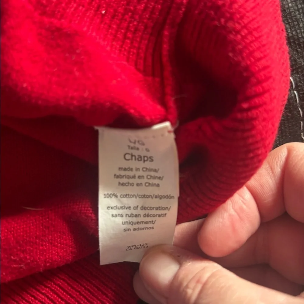 Chaps Men's Red Sweater Vest Large